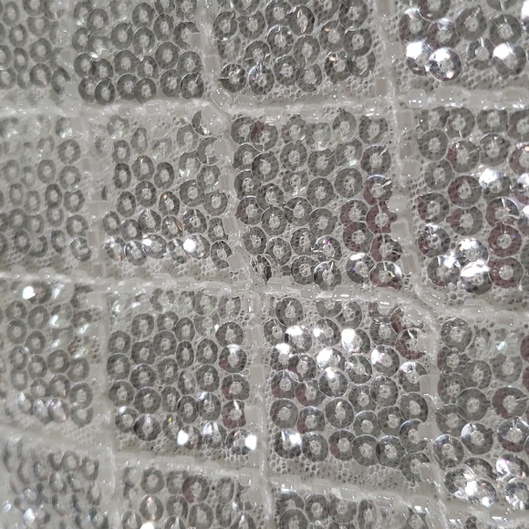 🔥🥵Jaw dropping off white sequin and bead high waisted skirt by Banjul LARGE🥵 - Picture 11 of 12